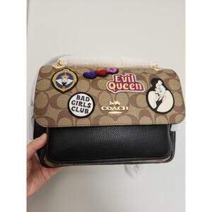 Coach Disney Villains Klare Crossbody Bag in Signature Canvas With Patches NWT